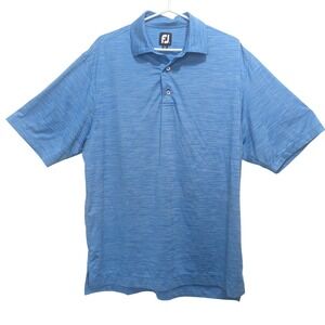FootJoy Men's Large Golf‎ Polo Shirt Cotton Blend Blue Performance Country Club